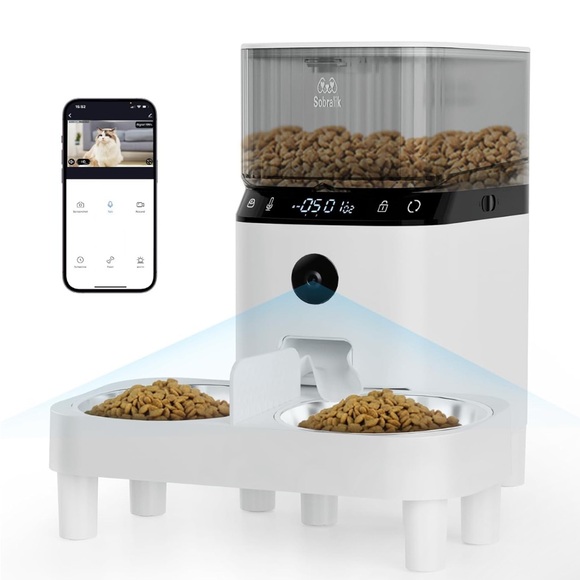 Automatic Cat Feeders, Smart Timed Automatic Dog Feeder, HD Camera Voice… - Picture 1 of 9